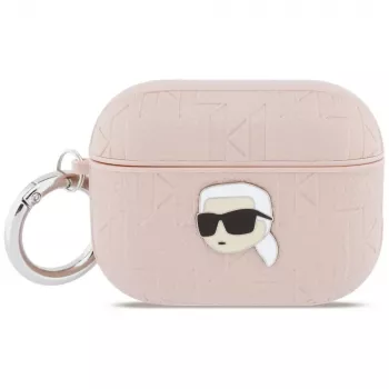 KARL LAGERFELD Monogram Karl Head Case für AirPods Pro 3, Pink