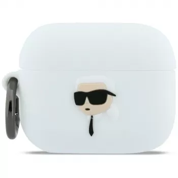 KARL LAGERFELD Silicone Karl Head 3D Case für AirPods Pro 3 Weiß