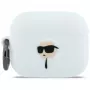 KARL LAGERFELD Silicone Karl Head 3D Case für AirPods Pro 3 Weiß