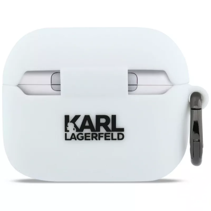 KARL LAGERFELD Silicone Karl Head 3D Case für AirPods Pro 3 Weiß