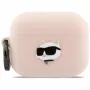 Karl Lagerfeld Silikon Choupette Head 3D Hülle für AirPods Pro 3, Pink