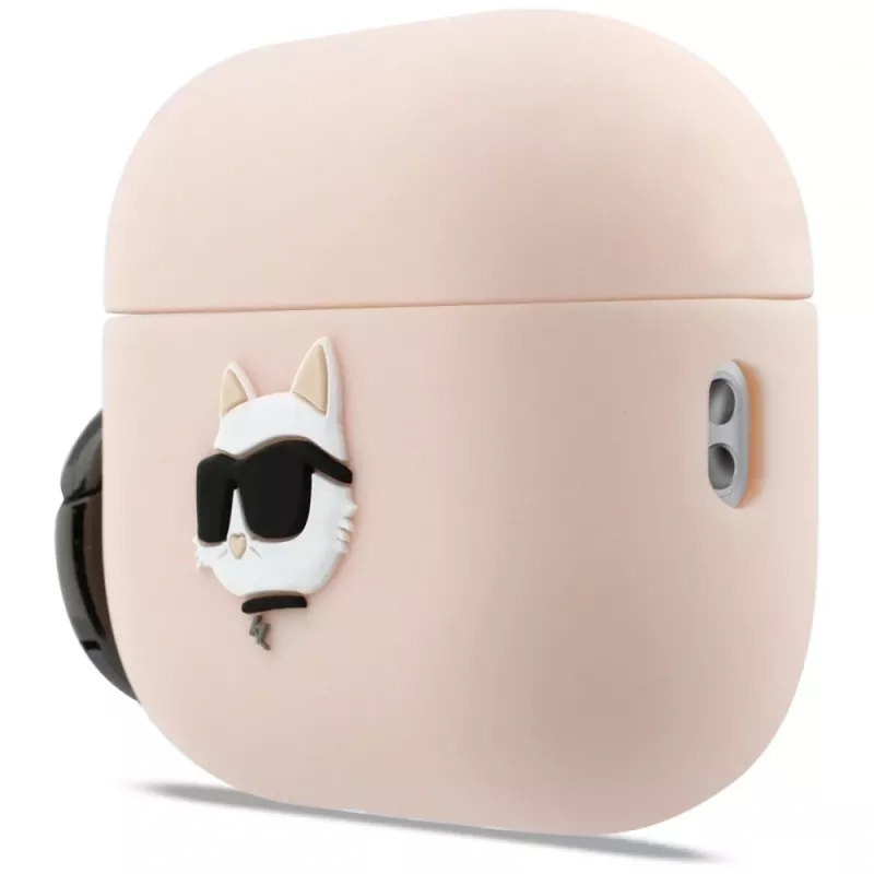 Karl Lagerfeld Silikon Choupette Head 3D Hülle für AirPods Pro 3, Pink