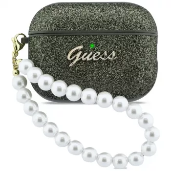 Guess Glitter Pearl Strap Case für AirPods Pro 3, Khaki