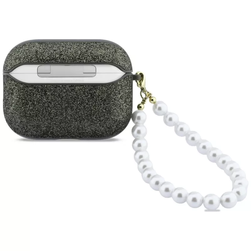 Guess Glitter Pearl Strap Case für AirPods Pro 3, Khaki
