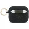 Guess Silikon-Glitzer-Ring-Hülle für AirPods Pro 3, Schwarz