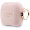 Guess Silikon-Glitzer-Ring-Hülle für AirPods Pro 3, Pink