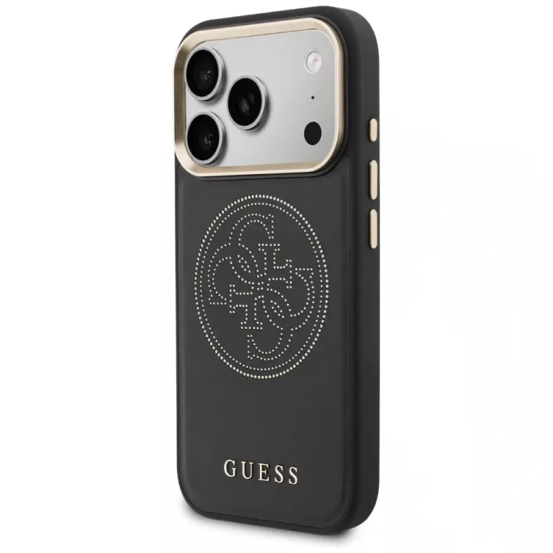 Guess Perforated 4G MagSafe Case für iPhone 17 Pro Schwarz