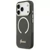 Guess IML Script Metal MagSafe Case für Apple iPhone 17 Pro Schwarz