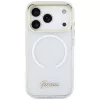Guess IML Gradient Script Metal MagSafe Case für iPhone 17 Pro Max Weiß