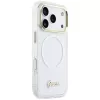 Guess IML Gradient Script Metal MagSafe Case für iPhone 17 Pro Max Weiß