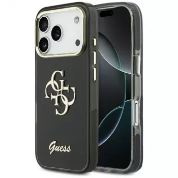 Guess IML 4G Script Metal Case für Apple iPhone 17 Pro Schwarz