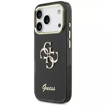 Guess IML 4G Script Metal Case für Apple iPhone 17 Pro Schwarz