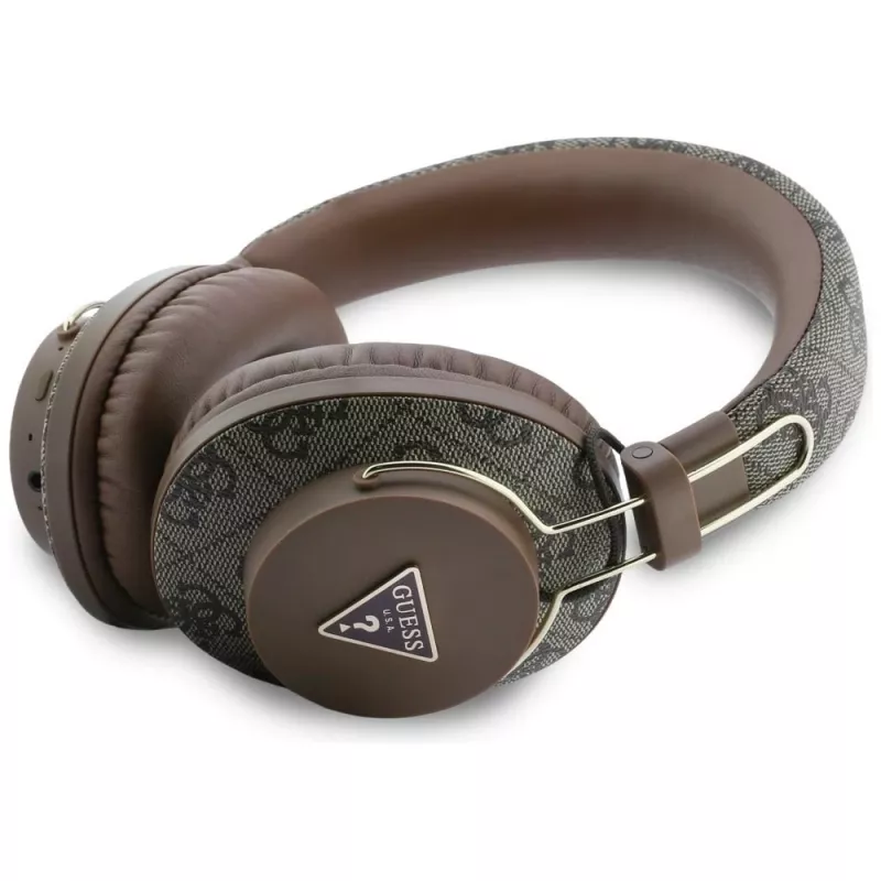 Guess Triangle Logo Bluetooth ENC Over-Ear Kopfhörer Braun