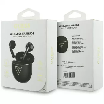 Guess Gold Line Triangle TWS Bluetooth Earbuds mit Ladecase (Schwarz)