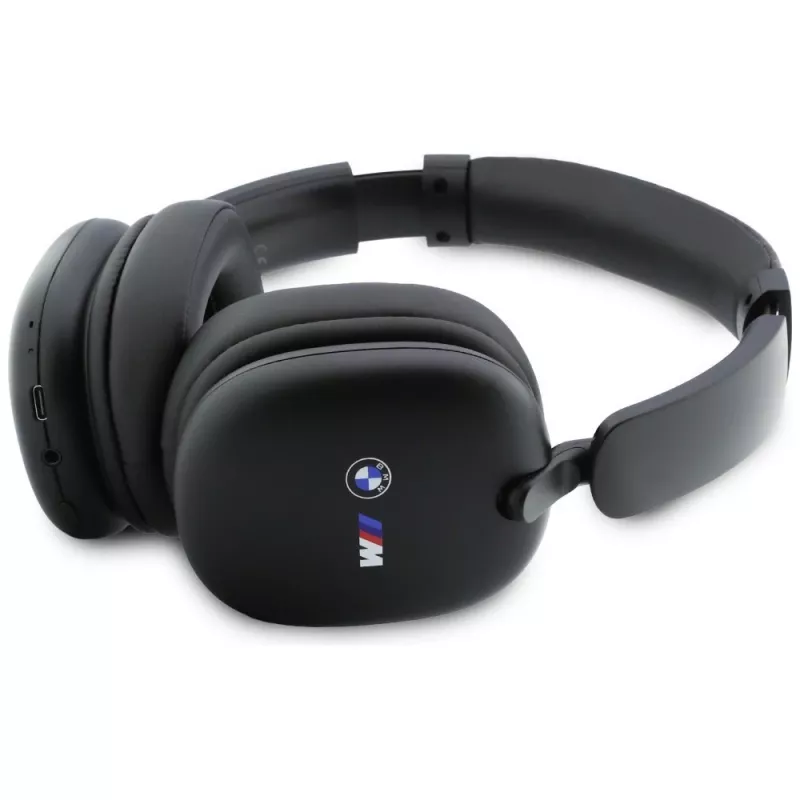 BMW Over-Ear Bluetooth-Kopfhörer mit aufgedruckten Logos, Schwarz