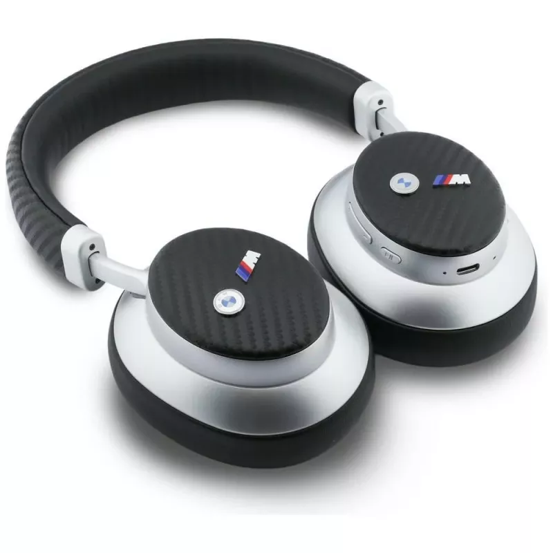 BMW M Carbon Metal Logo Bluetooth ENC Over-Ear Kopfhörer Silber