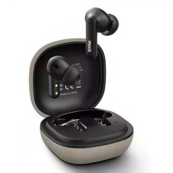 BMW LeatherMetal Logo TWS Bluetooth Earbuds mit ENC, Taupe