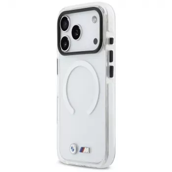 BMW M IML Shockproof Metal Logo MagSafe Case für iPhone 17 Pro Max Transparent