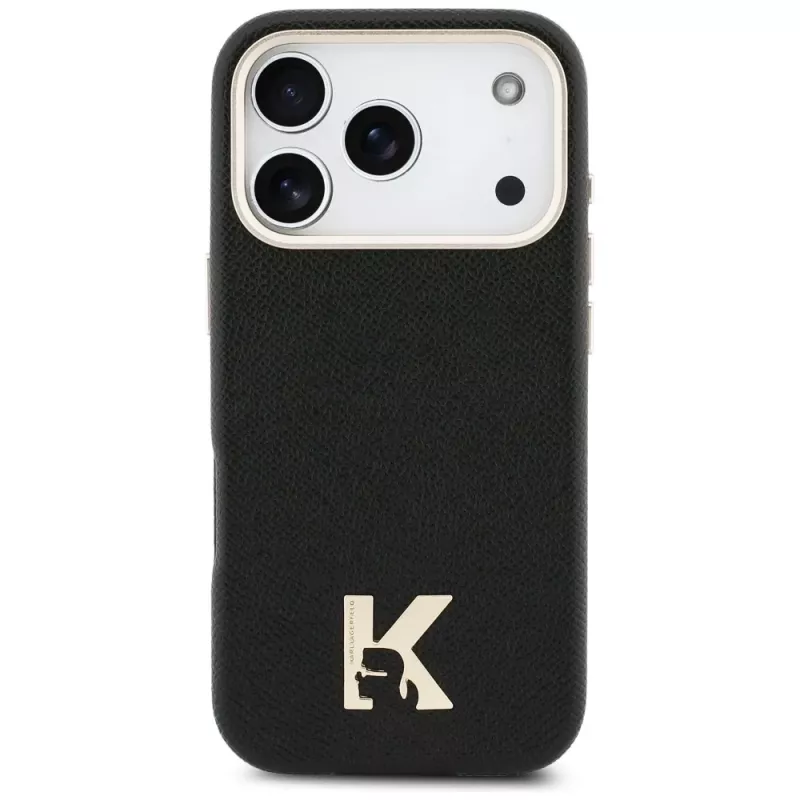 Karl Lagerfeld Karl Head Logo MagSafe Case für Apple iPhone 17 Pro, Schwarz