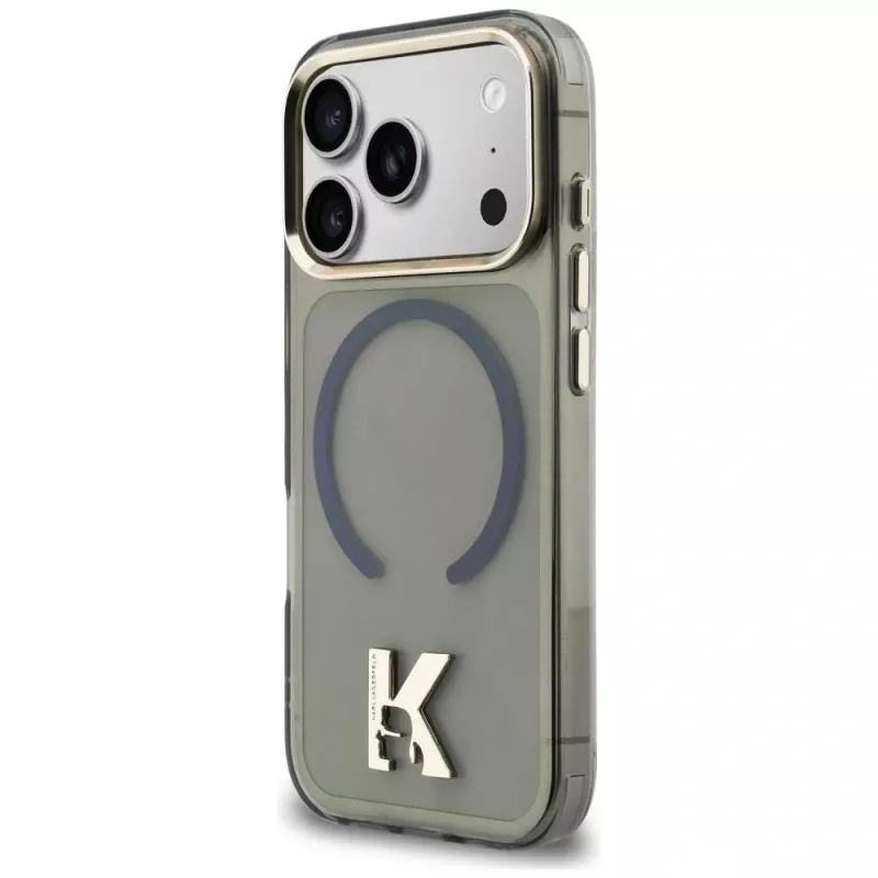 KARL LAGERFELD IML K Head Logo MagSafe Case für iPhone 17 Pro, Schwarz