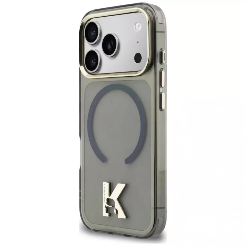 KARL LAGERFELD IML K Head Logo MagSafe Case für Apple iPhone 17 Pro Max, Schwarz
