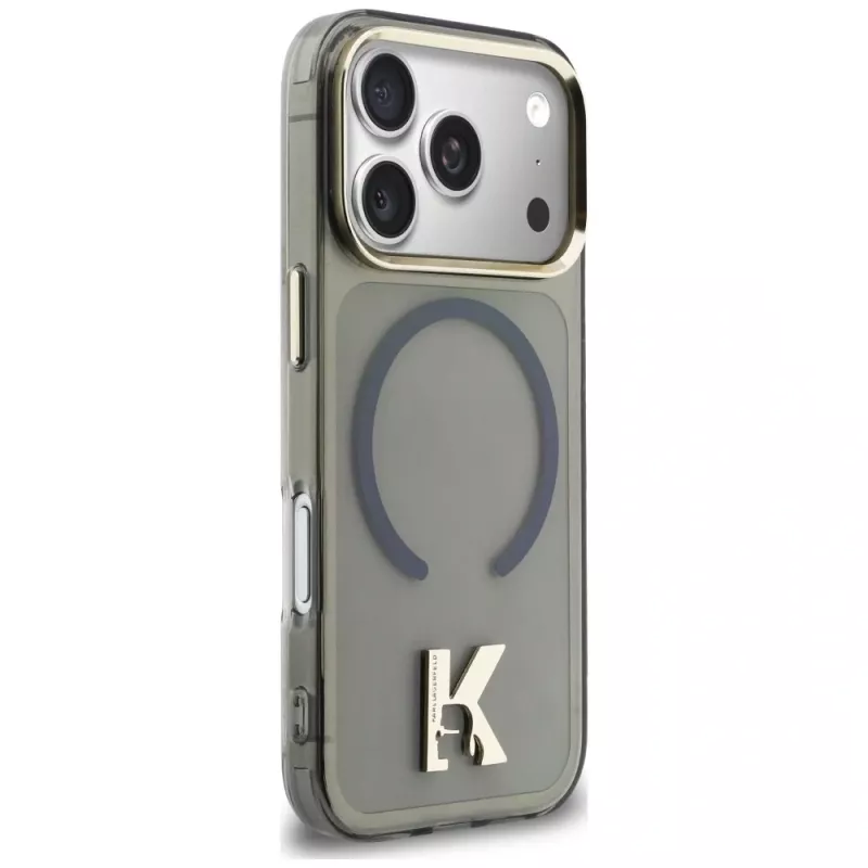 KARL LAGERFELD IML K Head Logo MagSafe Case für Apple iPhone 17 Pro Max, Schwarz