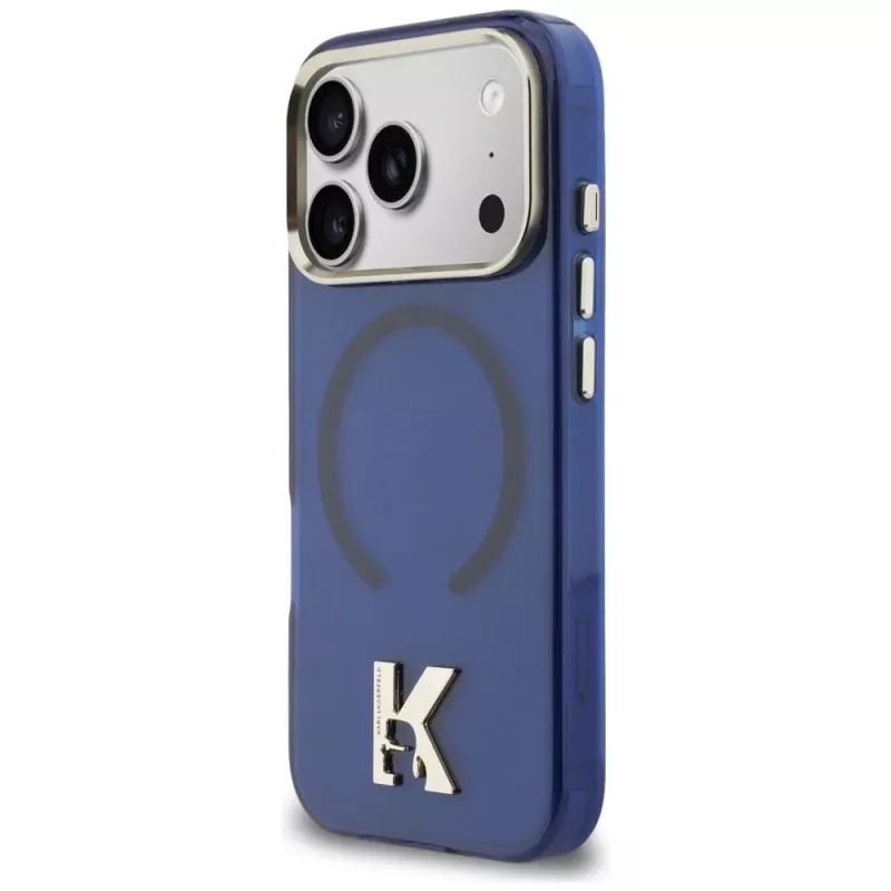 KARL LAGERFELD IML K Head Logo MagSafe Case für Apple iPhone 17 Pro - Blau