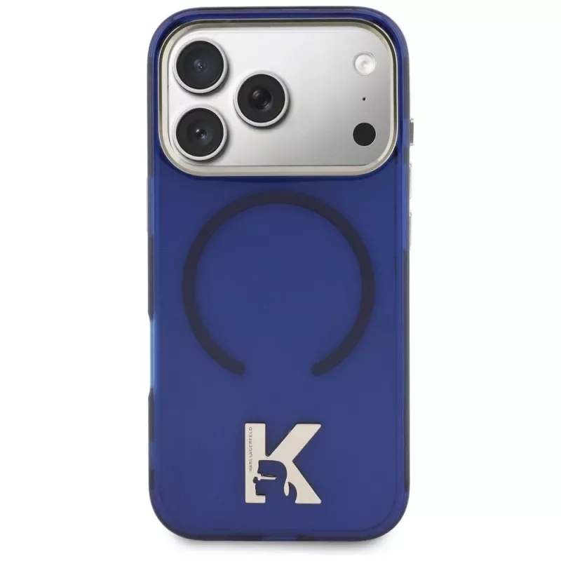 KARL LAGERFELD IML K Head Logo MagSafe Case für Apple iPhone 17 Pro - Blau