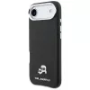 Karl Lagerfeld Karl & Choupette Head Pins Saffiano MagSafe-Hülle für iPhone Air, Schwarz