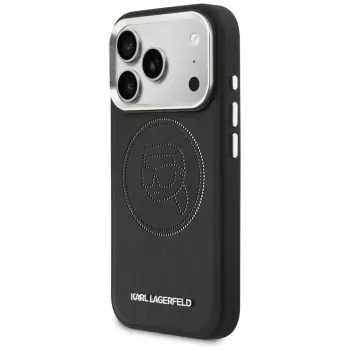 KARL LAGERFELD K Head Point Logo MagSafe Case für Apple iPhone 17 Pro, Schwarz