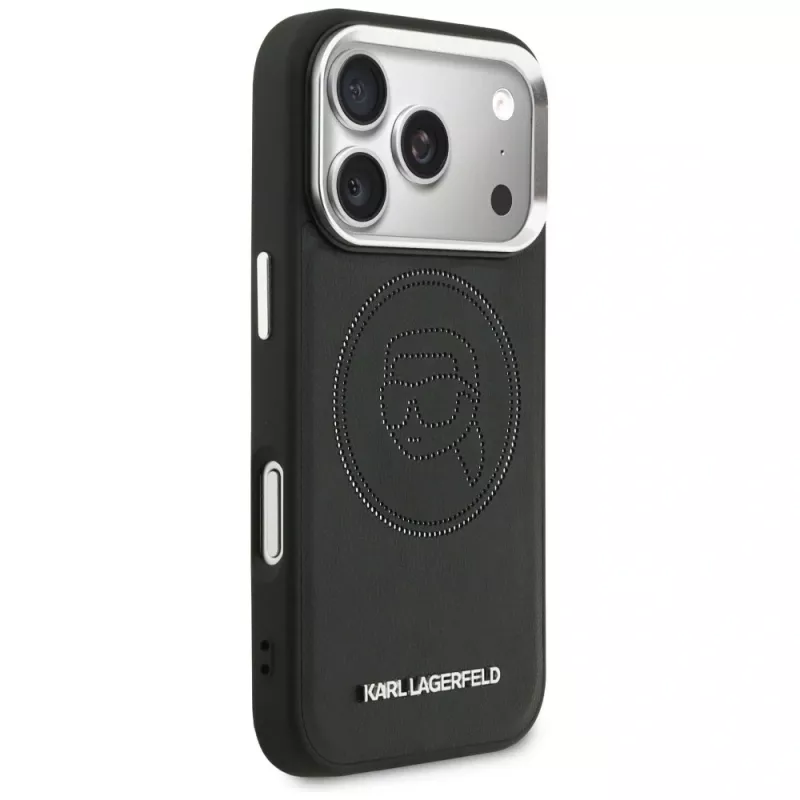 KARL LAGERFELD K Head Point Logo MagSafe Case für Apple iPhone 17 Pro, Schwarz