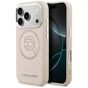 Karl Lagerfeld K Head Point Logo MagSafe Case für Apple iPhone 17 Pro, Pink