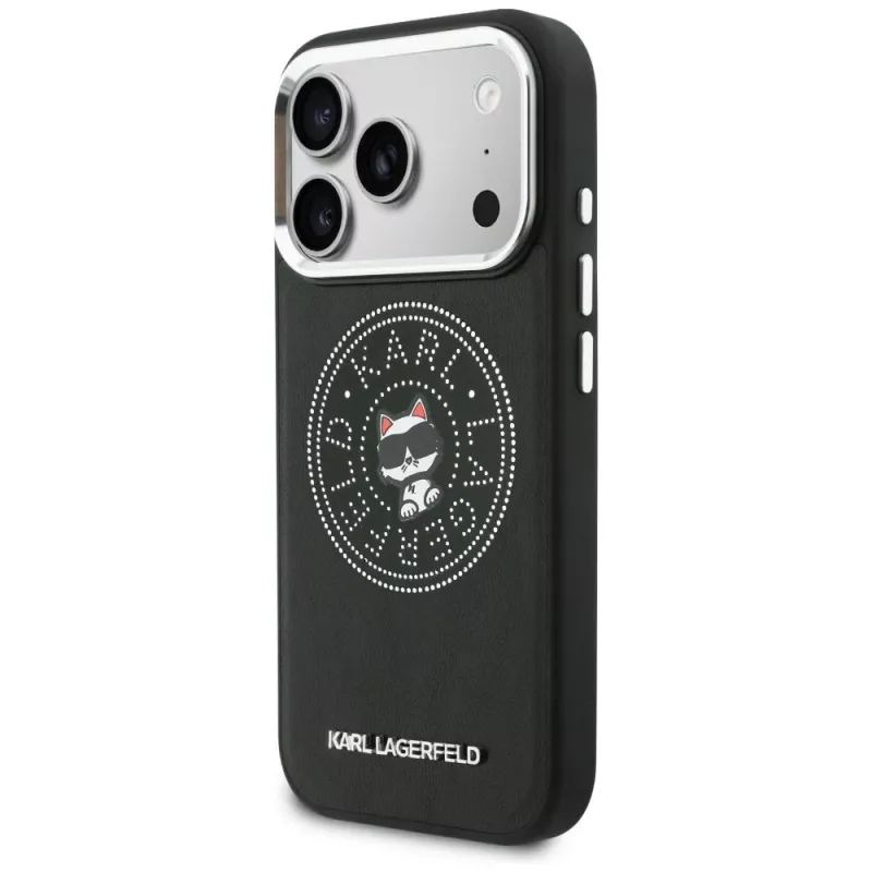 Karl Lagerfeld Point & ChoupetteSketch MagSafe Case für iPhone 17 Pro, Schwarz