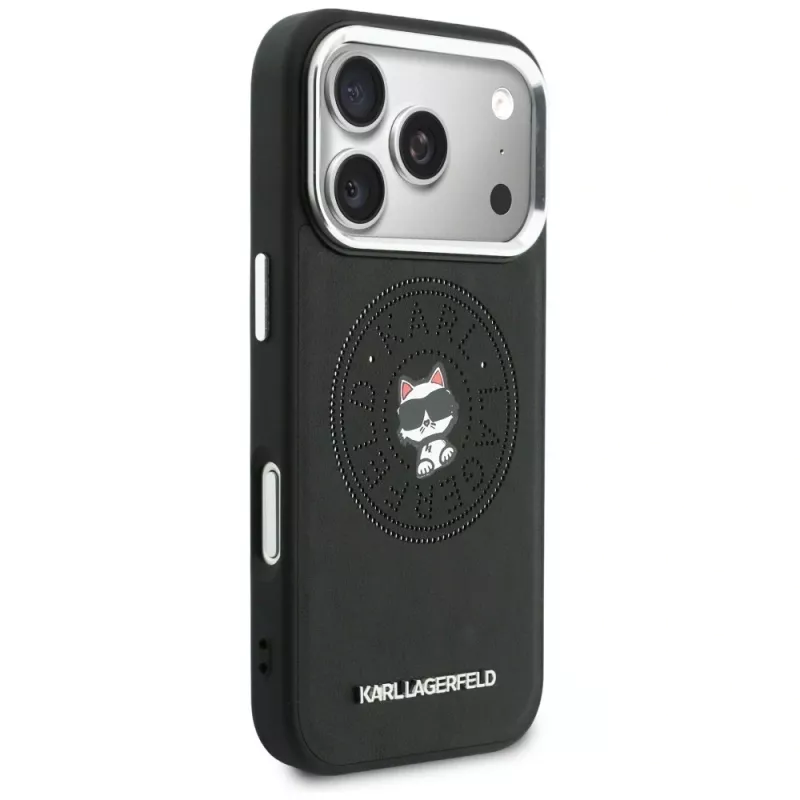 Karl Lagerfeld Point & ChoupetteSketch MagSafe Case für iPhone 17 Pro, Schwarz