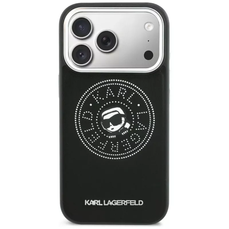 KARL LAGERFELD Point & Karl Sketch MagSafe Case für iPhone 17 Pro Max - Schwarz