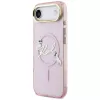 KARL LAGERFELD IML Choupettes KarlScript Logo MagSafe Case für iPhone Air, Pink