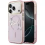 Karl Lagerfeld IML Choupettes KarlScript Logo MagSafe Case für Apple iPhone 17 Pro, Pink
