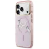 Karl Lagerfeld IML Choupettes KarlScript Logo MagSafe Case für Apple iPhone 17 Pro, Pink