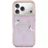 Karl Lagerfeld IML Choupettes KarlScript Logo MagSafe Case für Apple iPhone 17 Pro, Pink