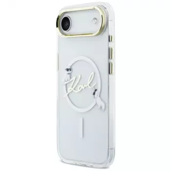 Karl Lagerfeld IML Choupettes KarlScript Logo MagSafe Case für iPhone Air, Transparent
