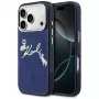 Karl Lagerfeld IML Choupettes KarlScript Logo MagSafe Case für iPhone 17 Pro, Blau