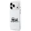 KARL LAGERFELD IML Karl & Choupette Peekaboo Logo MagSafe Case für Apple iPhone 17 Pro, Weiß
