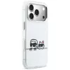 KARL LAGERFELD IML Karl & Choupette Peekaboo Logo MagSafe Case für Apple iPhone 17 Pro, Weiß