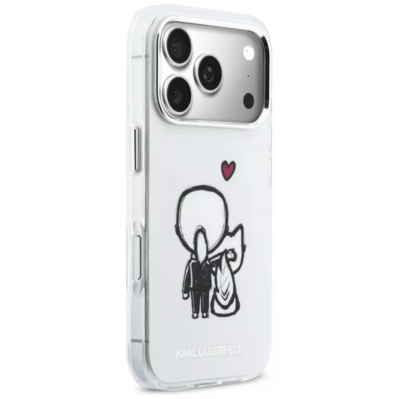 Karl Lagerfeld Karl & Choupette Back MagSafe Case für iPhone 17 Pro Max, Transparent