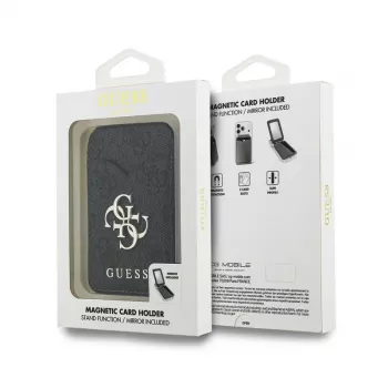 Guess 4G Stand & Mirror MagSafe-Geldbörse mit Spiegel, schwarz