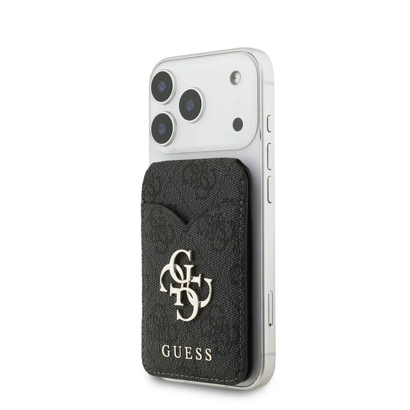 Guess 4G Stand & Mirror MagSafe-Geldbörse mit Spiegel, schwarz