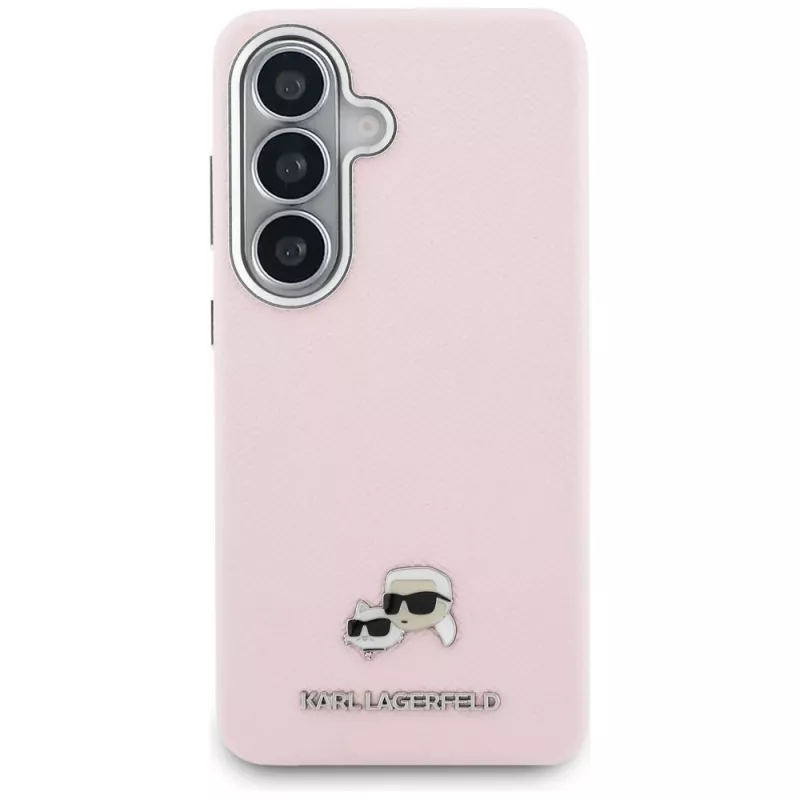 Karl Lagerfeld Saffiano KC Metal Logo MagSafe Case für Samsung Galaxy S26 - Pink