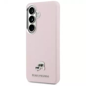 Karl Lagerfeld Saffiano KC MetalLogo MagSafe Case für Samsung Galaxy S26+ Pink