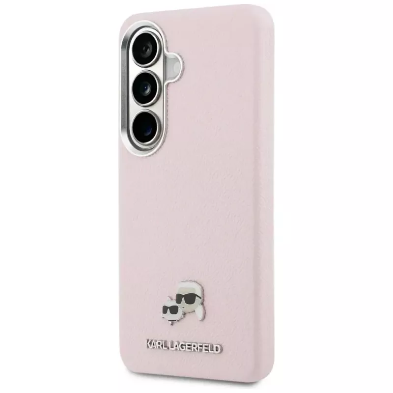 Karl Lagerfeld Saffiano KC MetalLogo MagSafe Case für Samsung Galaxy S26+ Pink