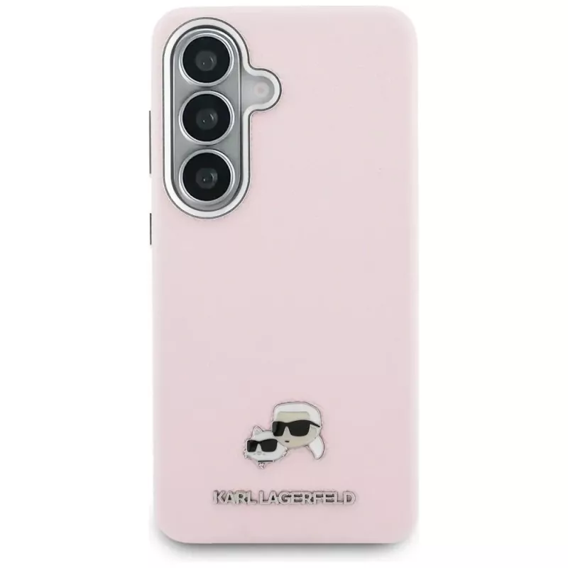 Karl Lagerfeld Saffiano KC MetalLogo MagSafe Case für Samsung Galaxy S26+ Pink